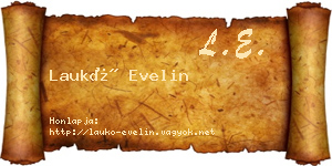 Laukó Evelin névjegykártya
